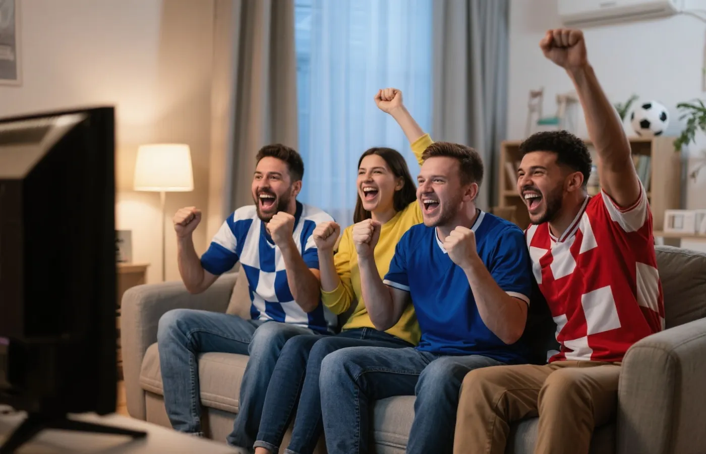 客厅观赛示意图